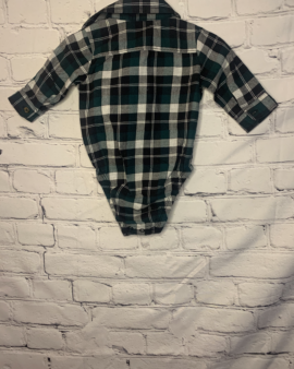 Infant’s Boy’s Just One You’ By Carter’s Boy’s Long-Sleeved Collared Flannel Onesies.