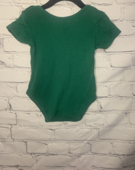 Infant’s Boy’s Genuine Merchandise Boy’s Short Sleeved Green Onesie with “Green Monster ‘B’” Detail Over Front Chest 