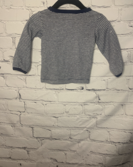 Infant’s Boy’s “Child Of Mine” By Carter’s Gray and Navy Stripped Long-Sleeved Shirt.
