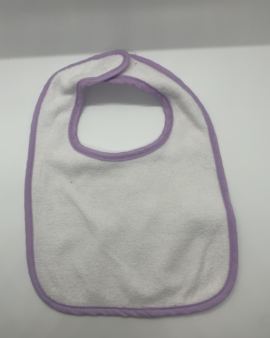 Neat Solutions Bib White with Lavender Trim