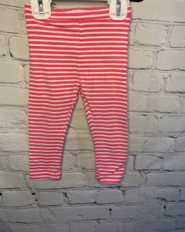 Old Navy Leggings, 18-24Mo, Pink and white stripe detail pattern, elastic waist