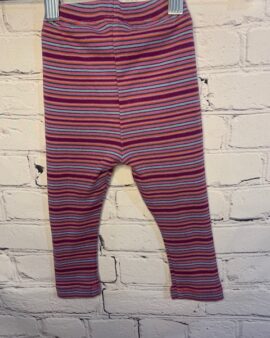 Tea Leggings, 18-24Mo, Purple, pink & blue stripe detail stripe pattern, elastic waist