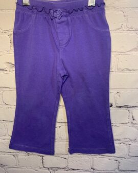 Carter’s Sweatpants, 18Mo, Purple w/ ruffle detail around waist, faux front pockets, flare bottom