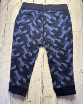 Old Navy 12-18 Mo, jogger sweatpants, navy w. blue lobster pattern