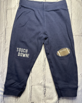 Carter’s, 18 Mo, Jogger sweatpants, navy, football detail on left, ‘Touch Down’ detail on right