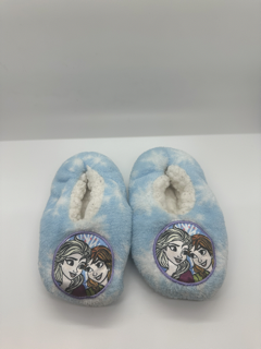 Disney, 2T-4T, slipper socks, blue and white w/ frozen design