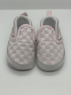 Vans, 3, sneaker, pink and white checker, velcor enclosure