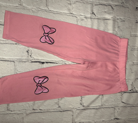 Disney, 2T, Pink leggings w/ pink bow details on knees