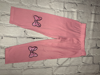 Disney, 2T, Pink leggings w/ pink bow details on knees