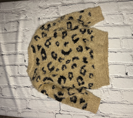 Jessica Simpson Sweater , 2T, Tan and Black Cheetah Print
