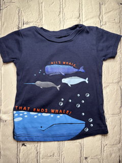 Carter’s’Just One You’, 18 Mo, t-shirt, navy w. whale detail on front