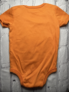 Disney, 18 Mo, short sleeved onsie, orange w. pumba ‘wild child’ detail on front