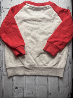 Disney, 18 Mo, crew neck sweatershirt, cream w. red detail, mickey detail on front