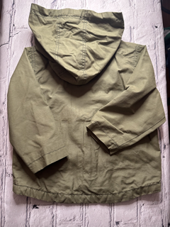Old Navy, 12-18 Mo, hooded zip-up jacket, olive green, front pockets