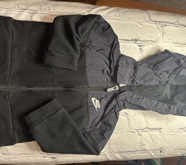 Nike, 18 Mo, hooded zip-up, front pockets, wind breaker material details, nike detail on front left