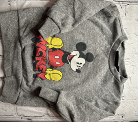 Disney, 18 Mo, crew neck sweatshirt, grey w. Mickey Mouse detail on front