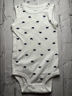 Carter’s ‘Just One You’, 12Mo, tank top onesie, white w. whale detail pattern