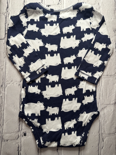 Carter’s, 18 Mo, long sleeved onesie, navy w. polar bear pattern